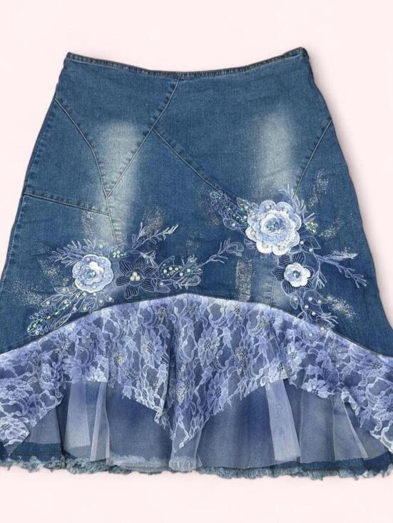 West 36th Dresses & Skirts - Deadstock West 36th New York blue denim midi skirt